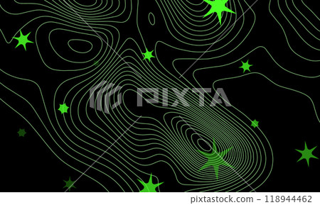 Star funky line retrofuturism. Abstract retro wave lines. Metaverse y2k background. 118944462