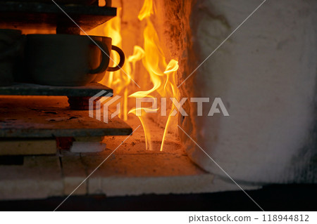 Many rustic clay in the kiln Many rustic clay in the kiln 118944812