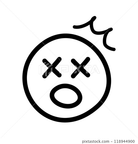 手寫可愛表情符號/表情圖示 Shock Garn 黑色 手寫可愛表情符號/表情圖示 Shock Garn 黑色 118944900