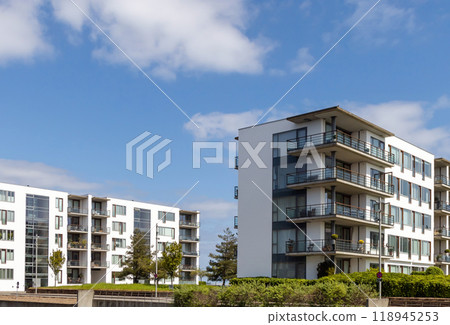 Modern and expensive area in Copenhagen with new luxury houses Modern and expensive area in Copenhagen with new luxury houses 118945253