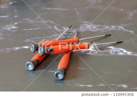 Set of work tools for various repairs. 118945308