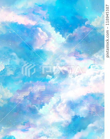 Mysterious heaven background illustration of pastel colored cumulonimbus clouds (vertical composition) Mysterious heaven background illustration of pastel colored cumulonimbus clouds (vertical composition) 118945387
