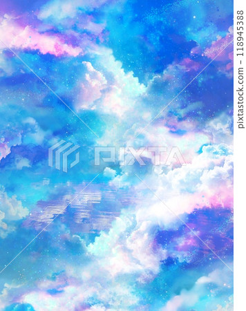 Mysterious heaven background illustration of pastel colored cumulonimbus clouds (vertical composition) Mysterious heaven background illustration of pastel colored cumulonimbus clouds (vertical composition) 118945388