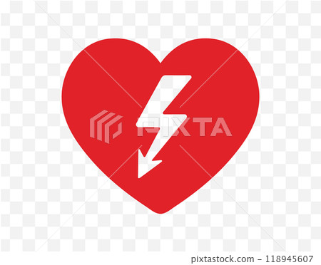 AED emergency defibrillator icon sign symbol. First aid Automated external defibrillator. Vector illustarion. Isolated on white background. AED emergency defibrillator icon sign symbol. First aid Automated external defibrillator. Vector illustarion. Isolated on white background. 118945607