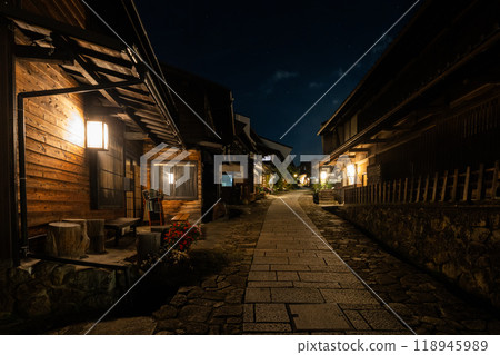 Magome-Juku at Night in Japan Magome-Juku at Night in Japan 118945989