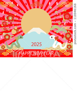 2025年蛇年新年賀卡插畫 118946168