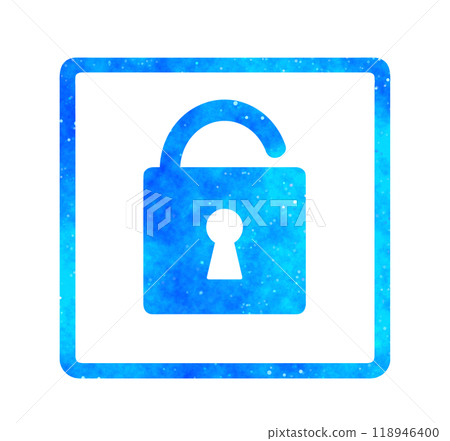 Blue starry sky | Open padlock symbol Blue starry sky | Open padlock symbol 118946400
