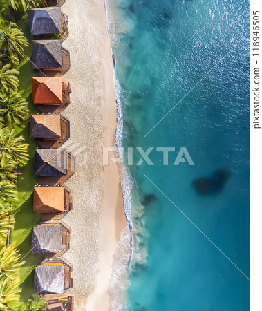 飛機上看到的馬爾地夫小屋 118946505