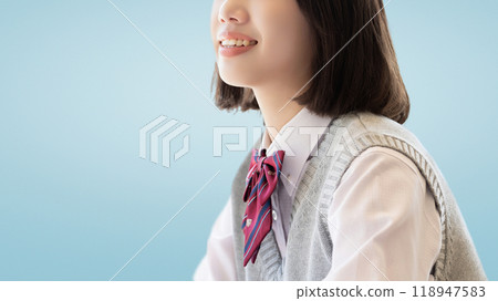 考試生/穿制服的女高中生 118947583