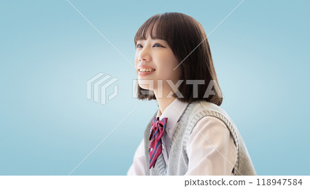 考試生/穿制服的女高中生 118947584