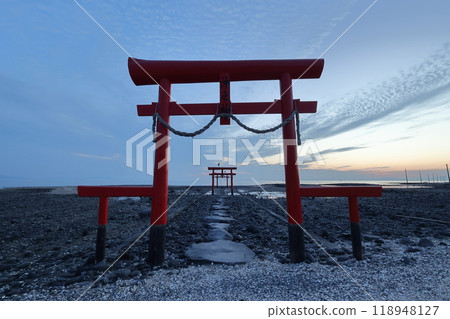 Underwater Torii Gate in Tara Town, Saga Prefecture 118948127