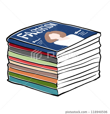 Stacked magazines 118948506