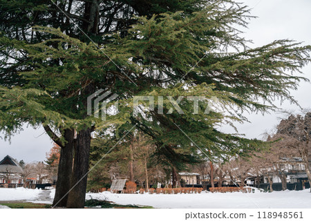 Winter of Kakunodate castle town in Akita, Japan Winter of Kakunodate castle town in Akita, Japan 118948561