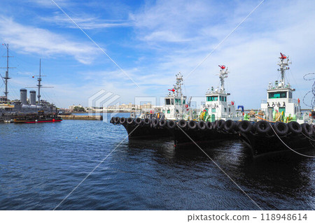 Tugboat near Mikasa Park, Yokosuka Tugboat near Mikasa Park, Yokosuka 118948614