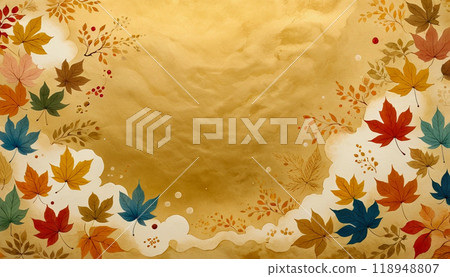 水彩秋葉 118948807