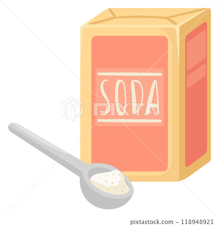 Baking powder pack cartoon icon. Baking ingredient 118948921