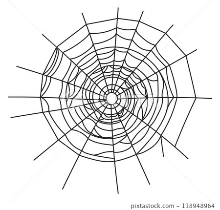 Decorative cobweb. Gothic insect net black element Decorative cobweb. Gothic insect net black element 118948964