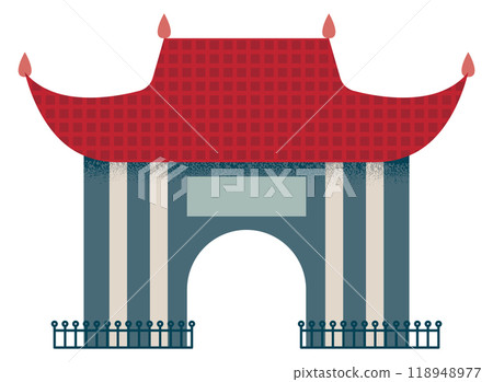 Asian pagoda building. Asian temple. Traditional shrine Asian pagoda building. Asian temple. Traditional shrine 118948977