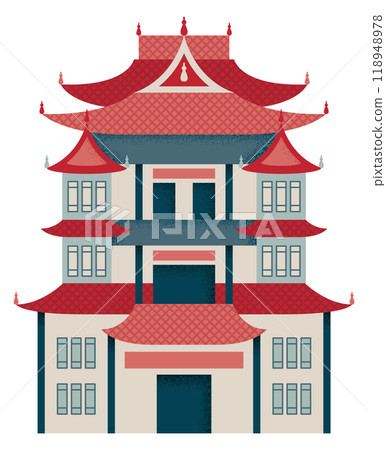 Chinese palace front. Old traditional asian building Chinese palace front. Old traditional asian building 118948978