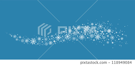 snow wind with snowflakes wave pattern 118949084