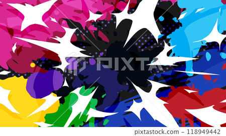 Graffiti style _ background of impact effect of attack _ colorful _ 16: 9 118949442