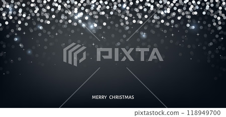 Merry Christmas black background with lights, glitter and shine. Merry Christmas black background with lights, glitter and shine. 118949700