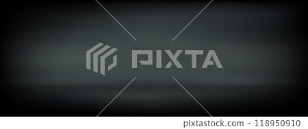 Empty black solid studio gradient bg with flashlight in the center Empty black solid studio gradient bg with flashlight in the center 118950910