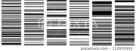 Set of horizontal barcodes as seamless pattern Set of horizontal barcodes as seamless pattern 118950992