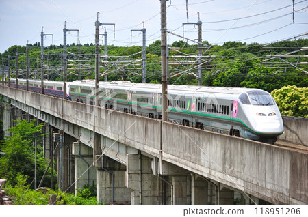 東北新幹線 那須鹽原～新白川 JR東日本 E3系 L70編組 + E2系 J71編組 疾風翼 118951206