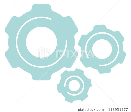 Cogwheels blue icon. Mechanic gears. Settings symbol Cogwheels blue icon. Mechanic gears. Settings symbol 118951377