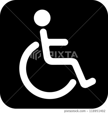 Wheelchair user icon Wheelchair user icon 118951402