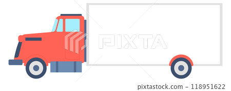 Shipping truck color icon. Cargo transport side view 118951622