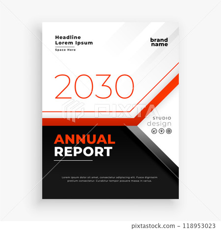 company annual report business flyer in red theme company annual report business flyer in red theme 118953023