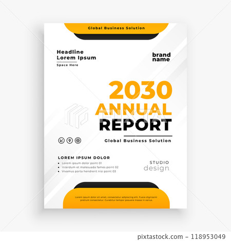 modern annual report business brochure flyer design 118953049