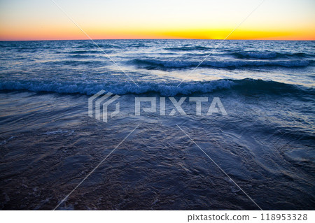Twilight Serenity at Lake Michigan Beach 118953328
