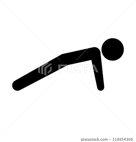 Push ups silhouette icon Push ups silhouette icon 118954308