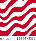 pattern of wavy lines in shades of red on a white background 118954581
