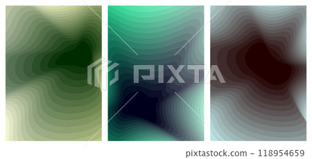 set of geometric gradient blend posters. Vector illustration 118954659