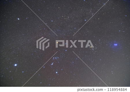 Winter starry sky: Orion and Taurus 118954884