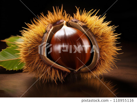 秋味栗採落葉 118955116