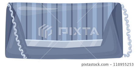 Flap bag cartoon icon. Fashion clutch purse Flap bag cartoon icon. Fashion clutch purse 118955253