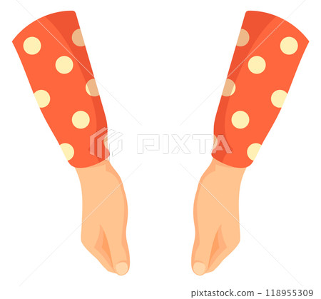 Empty holding hands. Carrying something arm gesture Empty holding hands. Carrying something arm gesture 118955309