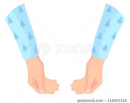 Holding hands. Showing or taking arm cartoon gesture Holding hands. Showing or taking arm cartoon gesture 118955310