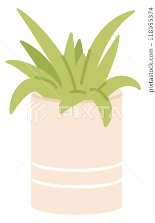 Greenhouse symbol. Natural plant grow in flowerpot icon Greenhouse symbol. Natural plant grow in flowerpot icon 118955374