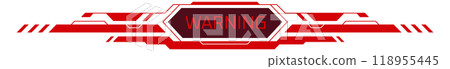 Warning indicator for digital game hud. Interface element 118955445