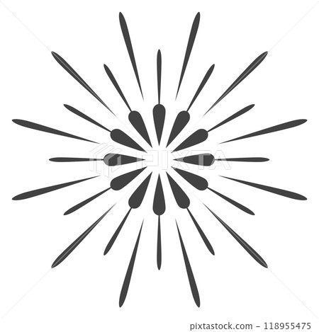 Festival light show symbol. Firework black icon 118955475