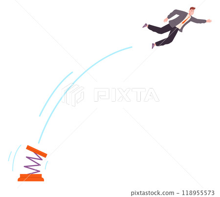 Career boost. Business spring or launch color icon Career boost. Business spring or launch color icon 118955573