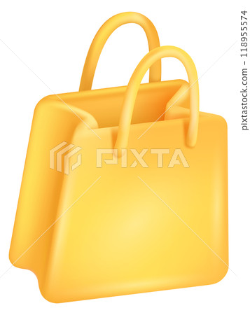 Shopping bag 3d render icon. Online retail Shopping bag 3d render icon. Online retail 118955574