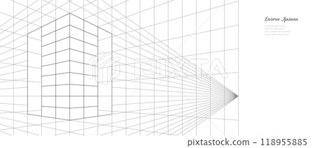 幾何抽象建築科技商業背景 118955885