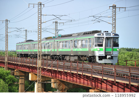 函館本線 江別-豐幌 JR 北海道 721 系列 F-9 編隊(札幌) 函館本線 江別-豐幌 JR 北海道 721 系列 F-9 編隊(札幌) 118955992